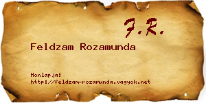 Feldzam Rozamunda névjegykártya